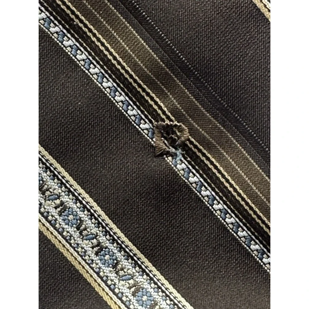 Vintage Pierre Cardin Tie 70s Brown Striped Polyester Paris New York Mod MCM